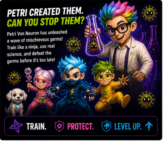 Petri Von Neuron and the Ninkata Ninjas mission story