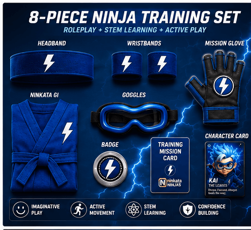 8-piece Kai ninja training set contents